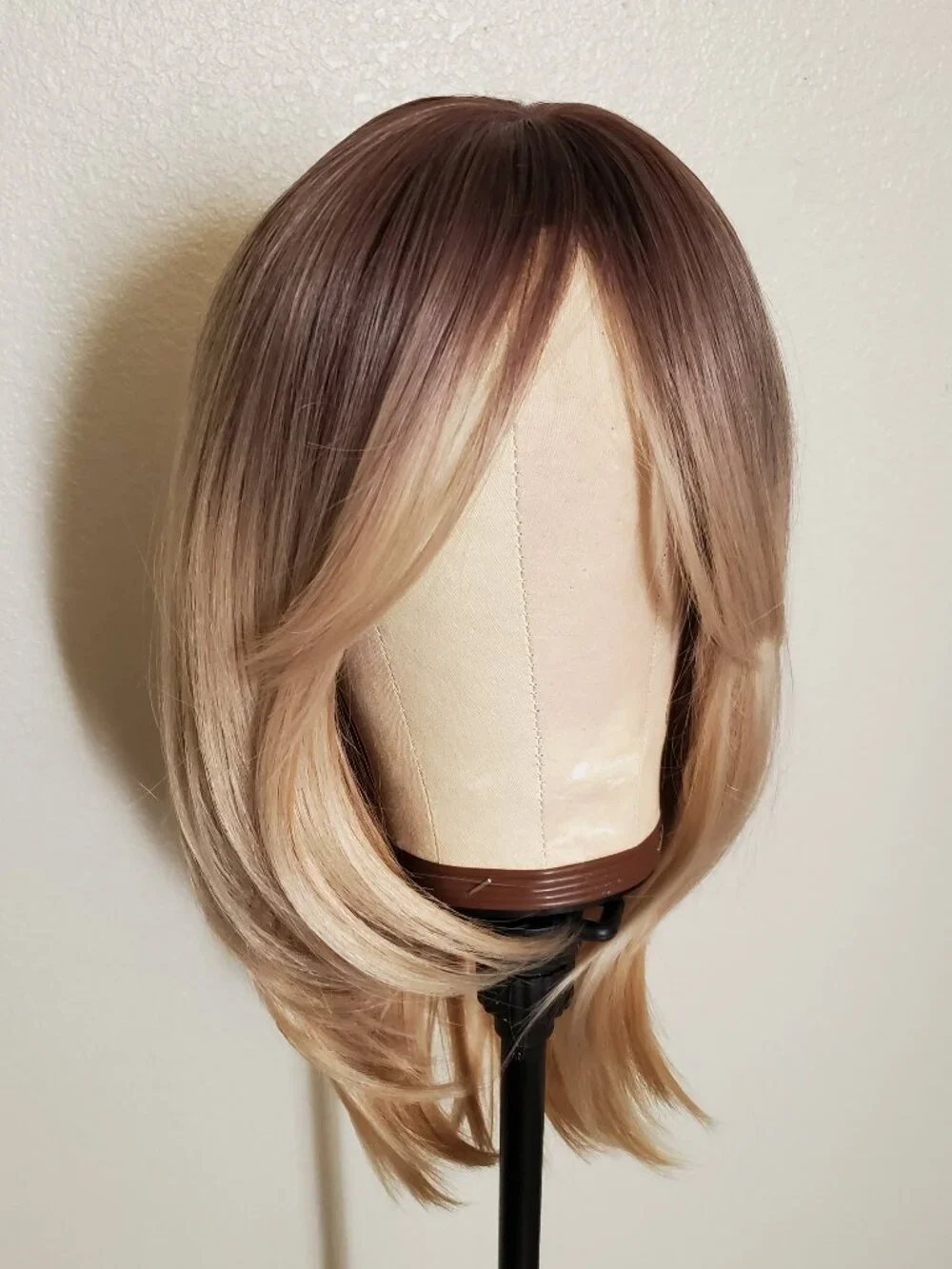 Esmee Realistic Blonde Curtain Bang Synthetic Wig